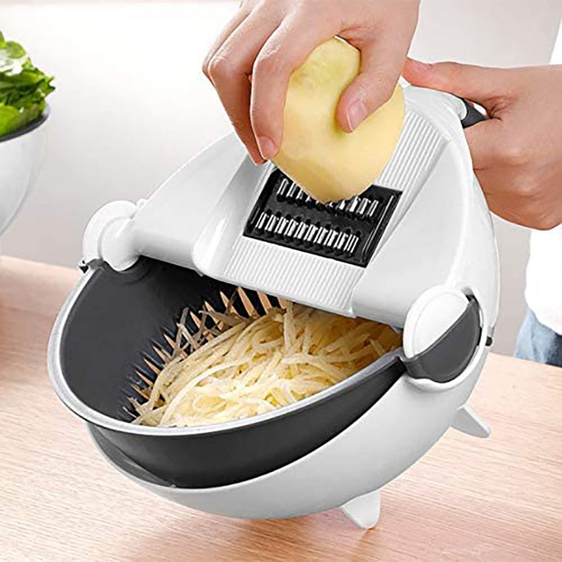 Attrezzo Taglia Scola Verdure Affettatrice Multifunzione Bianco