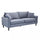 Canapé 3 places Chandler 196x81x89 h cm en velours gris clair