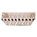 Cesta in Vimini bianco rettangolare cm 53x38xh13