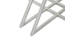 Sgabello Oslo Ø40x50 cm in Ferro e MDF e Spugna e Poliestere Argento e Nero