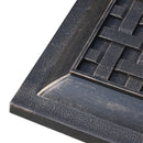 Base per Ombrellone da Giardino Ø38 a Ø48 44x44x32 cm in Resina e Acciaio Nero
