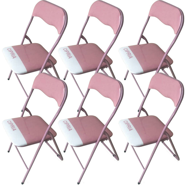 sconto Lot de 6 chaises pliantes en métal Soriani Cipria