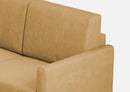 Divano Angolare 6 Posti 281x241x85 cm Karay in Tessuto Ocra