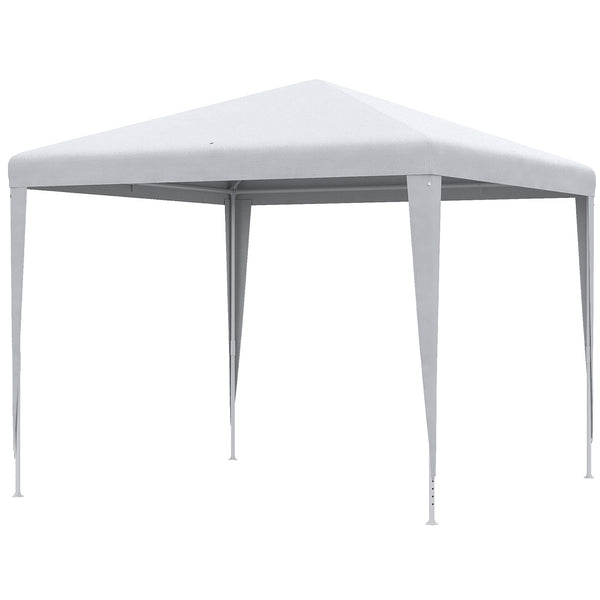 online Gazebo da Giardino per Esterno e Interno 2,7x2,7m Telaio in Acciaio Bianco