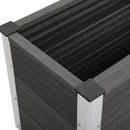Fioriera Vaso per Piante e Colture in Legno e Plastica Grigio 150x50x50 cm 