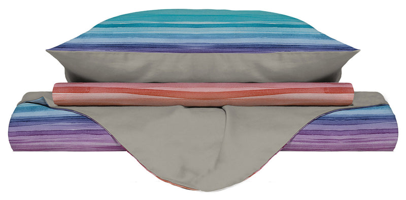 Copripiumino con stampa sul Sacco e Federe Doubleface Rainbow