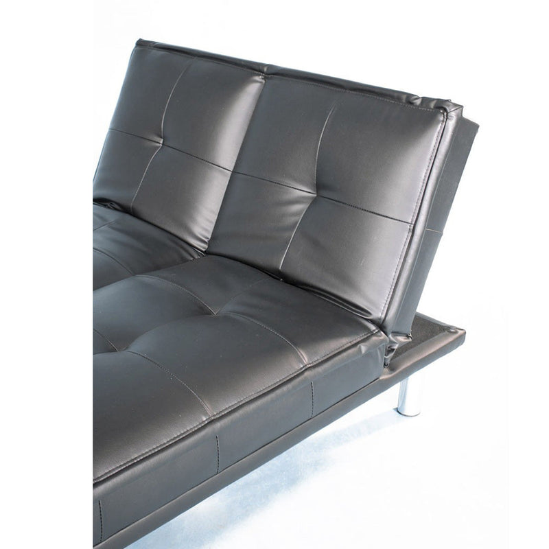 Divano Letto Prontoletto Desire Rivestimento in Similpelle Nero