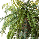 Foglie Artificiali Felce Cadente con Cesto 97 cm da Appendere 