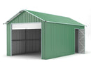 Casetta Box da Giardino in Lamiera di Acciaio 360x1064x307 cm Verde