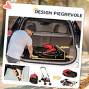 Passeggino per Cani Convertibile in Trasportino 82x49,5x98 cm in Acciaio e Poliestere Rosso e Nero   