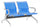 Tosini Blu Banc de Bureau pour Salle d'Attente 2 Places en Acier