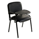 Sedia Poltrona Attesa da Ufficio in Similpelle con Ribaltina Bozzini Nero