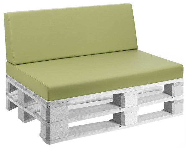 prezzo Coussins pour Palettes 120x80 cm Assise et Dossier en Simili Cuir Mariotti Reforma Lime