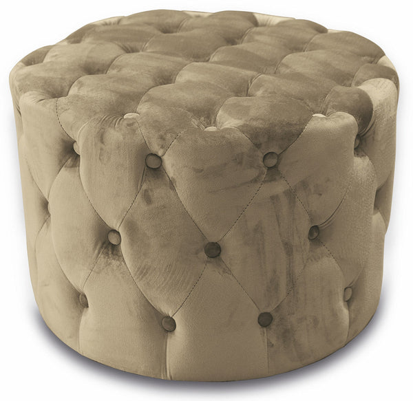 Pouf repose-pieds tabouret rond Ø60 cm en velours Tortora Soriani acquista