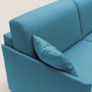Divano Letto 3 Posti 189x96x96 cm Evans in Tessuto Azzurro