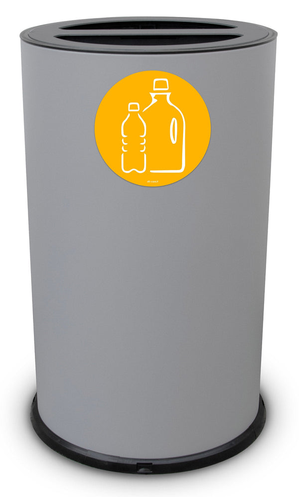 prezzo Pattumiera Per Raccolta Differenziata Ø 35x50 cm In Acciaio Verniciato 2 Scomparti Grigio