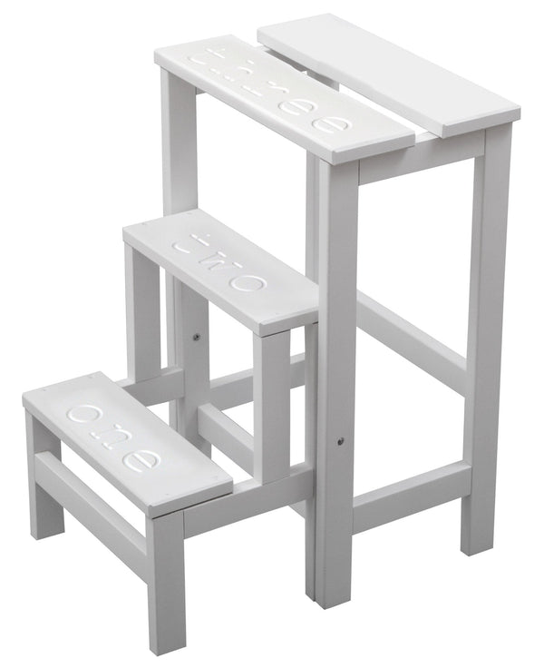 Tabouret échelle 60x40x46 cm en bois blanc prezzo