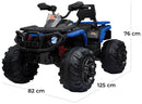 Quad Elettrico per Bambini 12V Mega Quad Blu