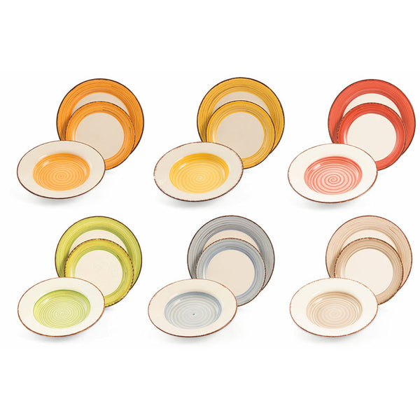 prezzo VdE Tivoli 1996 Casale Service de Plats en Grès 18 Pièces