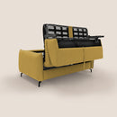 Divano Letto 2 Posti 175x95x96 cm in Tessuto Giallo