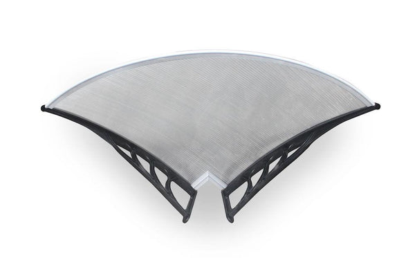 Auvent d'angle extérieur Auvent en polycarbonate alvéolaire Tosini Série E Différentes tailles sconto