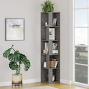 Libreria angolare 31,4x31,4x158,9 cm Piano cemento 5 ripiani