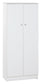 Armoire 2 Portes 62x147x34 cm Blanc Lisse
