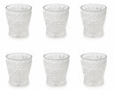 Set 6 Bicchieri Ø8x9 cm in Vetro Villa d'Este Home Tivoli Prisma Trasparenti