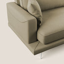 Divano 3 Posti 218x88x93 cm in Tessuto Cammello