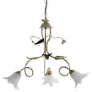 Lampadario 3xE14 Montatura Anticata Vetro Paglierino E-Energy Giorgia