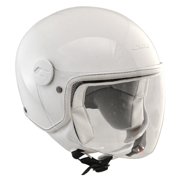 prezzo Casque Demi-Jet Enfant Visière Longue CGM Magic Mono 205A Blanc Différentes Tailles