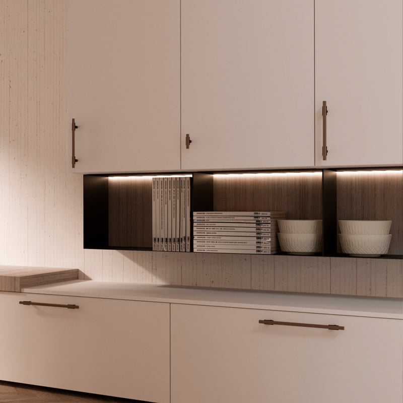 Set 20 Maniglie per Mobili 192 mm in Alluminio Emuca Riad Bronzo