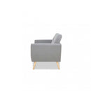 Divano 2 Posti Burton 147x79x86 h cm in Tessuto Grigio chiaro