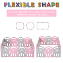 Box Recinto Attività per Bambini 162x122x63 cm  Grigio e Rosa