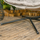 Amaca Dondolina 2 Posti da Giardino 130x103x172 cm in Acciaio e Poliestere Sabbia
