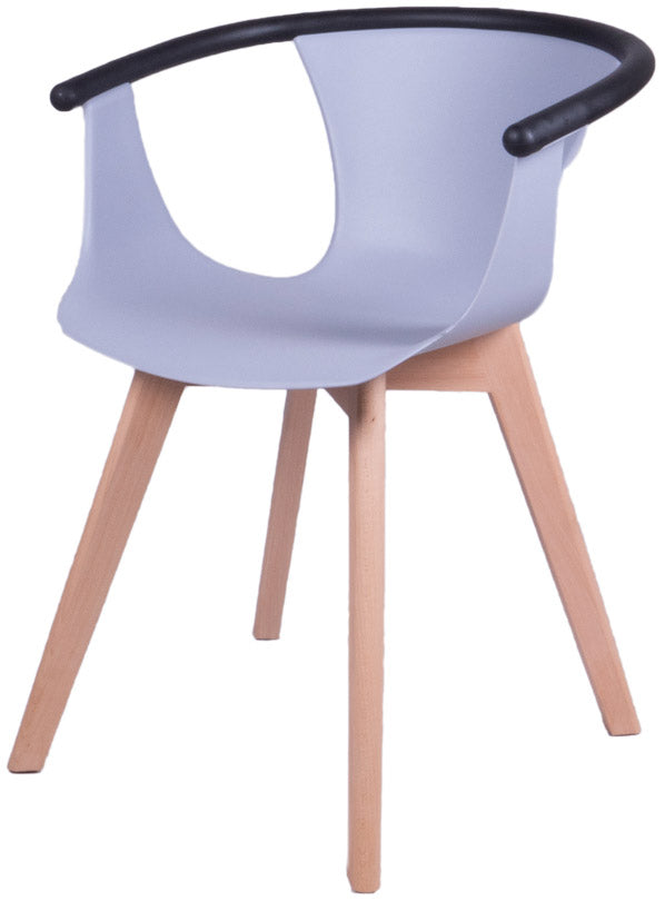 acquista Chaise de jardin en polypropylène et hêtre gris Vandi