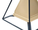Piramide Oro con Ferro 15x15x21 cm in Poliresina e Ferro 