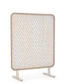 Paravento da Esterno 120x50x150h cm in Alluminio e PP Babilo Pelican e Beige 