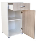 Mobile 1 Anta 1 Cassetto 45x40x85 cm in Legno Bianco e Olmo