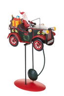 Statuina Babbo Natale con Auto 30 cm in Metallo