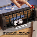 Mini Calcio Balilla Tavolo da Gioco 89x61,5x70 cm 2 Segnapunti Manuali in MDF Viola      
