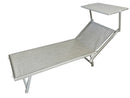 Lettino Prendisole da Giardino 186x60x38 cm in Alluminio e Textilene Grigio