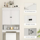 Mobile Sopra WC con Armadietto 65x22x161 cm in Legno Bianco   