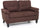 Canapé 2 places 145x78x95 cm en tissu marron