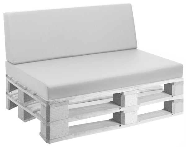 Coussins pour Palettes 120x80 cm Assise et Dossier en Simili Cuir Blanc Mariotti Reforma online