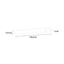 Pannello Radiante Riscaldante Elettrico da Esterno 122,5x17,7x6 cm 1800W Sined Calore Bianco