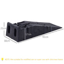 Set 2 Rampe per Auto Max 5 Tonnellate 91x30x21 cm in Plastica Neri