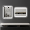 Specchio Bagno 60x80 cm LED Touch con Luce Dimmerabile a 3 Temperature e Antiappannamento       