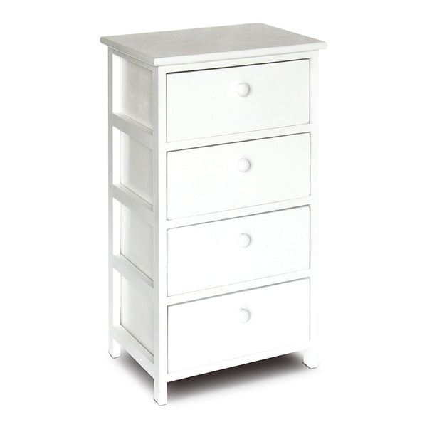 Cassetiera con 4 Cassetti in Legno Paulownia Bianco Fadi Seconda Scelta online
