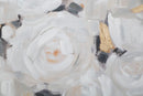 Dipinto su Tela Bianco Flower 90x3,7x90 cm in Legno di Pino e Canvas Multicolor